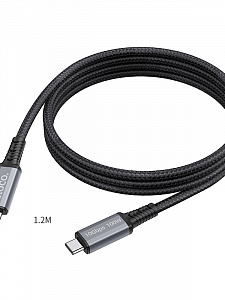 HOCO US01 Черный кабель PD100W (TYPE C - TYPE C) 1.2м
