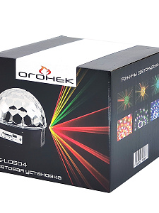 Светодиодный диско шар с MP3 с пультом и Bluetooth Огонёк OG-LDS04