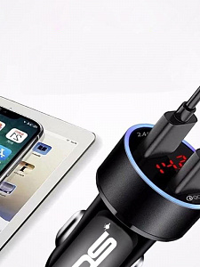 Зарядка в прикуриватель для автомобиля 2*USB TDS TS-CAU69A