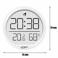 Часы настенные электронные 7.4см с температурой и влажностью Орбита OT-CLW17