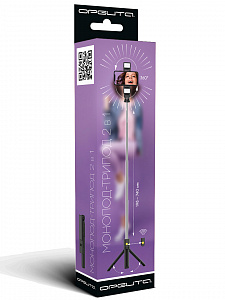 Орбита OT-SMH22 палка для селфи, трипод (198-740мм, пульт Bluetooth, LED)