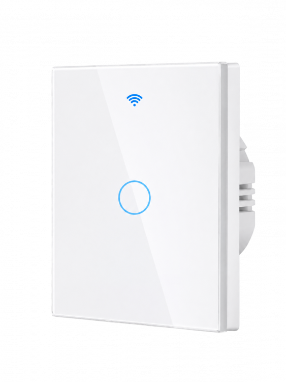 Умный выключатель с Алисой одноклавишный Wi-Fi 10A Орбита OT-HOS12