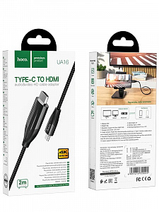 HOCO UA16 кабель HDMI - TYPE-C (штекер-штекер) 2м