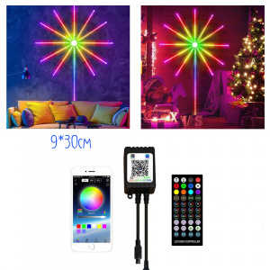 Светодиодная Bluetooth лента Фейерверк с пультом Огонёк OG-LDL39 30см