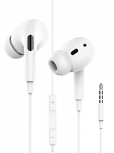 Наушники проводные гарнитура с микрофоном Орбита OT-ERG53 Белые