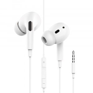 Наушники проводные гарнитура с микрофоном Орбита OT-ERG53 Белые