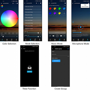 Огонек OG-LDL41 LED контроллер DC 5-24В (Bluetooth, RGB, 4PIN)