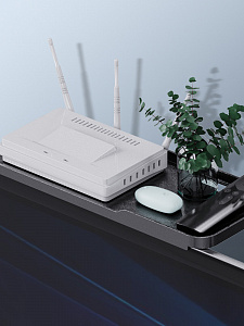 Навесная полка кронштейн подставка на телевизор, монитор для ресивера, приставки Орбита OT-HOD20