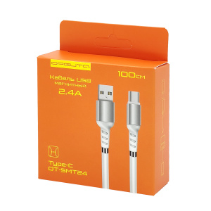 Орбита OT-SMT24 Белый кабель USB 2.4A (TYPE C) 1м