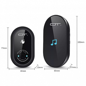 Звонок беспроводной сетевой 45 мелодий Орбита OT-HOC21 Черный