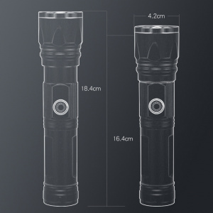 Патриот PT-FLR38 Черный фонарь ручной (1L, 18650.,ZOOM)