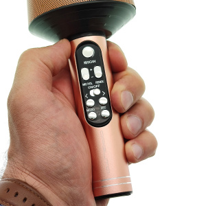 Орбита OT-ERM10 Розовый RGB микрофон (Bluetooth, динамики, USB)