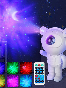 Огонек OG-LDS29 Световая установка+акустика звездное небо космонавт (лазер+LED, Bluetooth,TF)