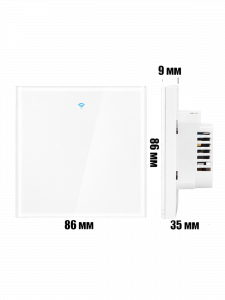 Умный выключатель с Алисой двухклавишный Wi-Fi 10A Орбита OT-HOS12 Белый