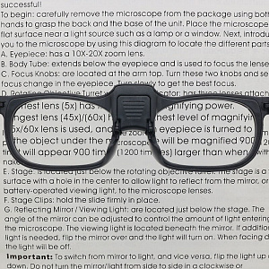 Очки лупа увеличительные с фонариком +2.5 Орбита OT-INL84