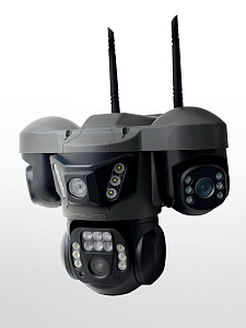 Камера видеонаблюдения 4G с сим картой уличная поворотная 2 Mp*3 Орбита OT-VNI68B