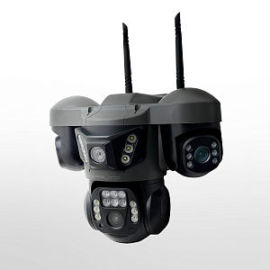 Камера видеонаблюдения 4G с сим картой уличная поворотная 2 Mp*3 Орбита OT-VNI68B