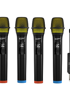 Микрофон караоке беспроводной набор 4 шт Орбита OT-ERM15