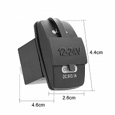 Гнездо розетка USB с белой подсветкой 12-24В TDS TS-CAU46