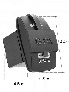 Гнездо розетка USB с белой подсветкой 12-24В TDS TS-CAU46