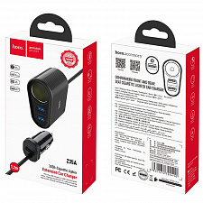 HOCO Z35A Черный ЗУ авто USB (5B,2400mA)