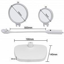 Лупа настольная с подсветкой на гибкой ноге с прищепкой 2 в 1 Орбита OT-INL76