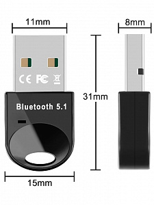 Bluetooth адаптер 5.1 для ПК и ноутбука Орбита OT-PCB16 Черный