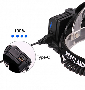 Патриот PT-FLG49 фонарь налобный (1L, 3*18650, ZOOM)