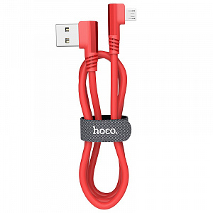 HOCO U83 Красный кабель USB 2.4A (microUSB) 1.2м