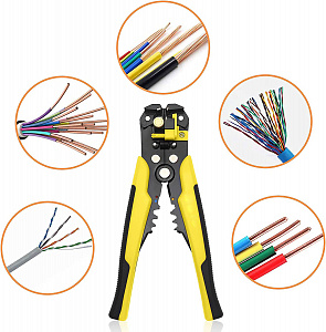 Стриппер клещи 3 в 1 для снятия изоляции и обжима клемм Патриот PT-INK03