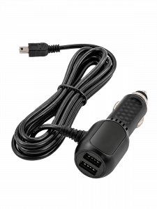 Зарядное устройство для видеорегистратора и навигатора miniUSB + 2*USB TDS TS-CAU61