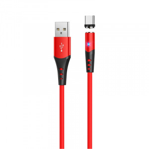 HOCO X60 Красный кабель магнитный USB 2A (TYPE-C) 1м