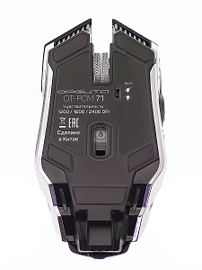 Орбита OT-PCM71 Черная игровая мышь беспроводная (USB, 2.4ГГц, аккум, 10м)