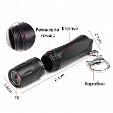 Следопыт ST-FLR05 ЧЕРНЫЙ фонарь ручной (1*R6)