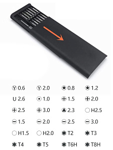 Отвертка с набором бит для точечных работ 25 в 1 Патриот PT-INO07