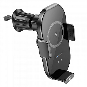 BOROFONE BH205 Черный держатель для смартфонов + беспроводное ЗУ 10W (в воздуховод)