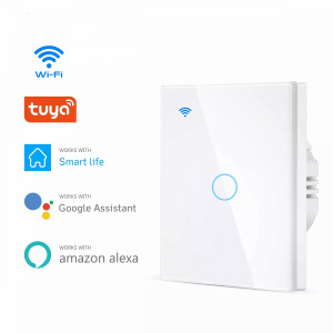 Умный выключатель с Алисой одноклавишный Wi-Fi 10A Орбита OT-HOS12