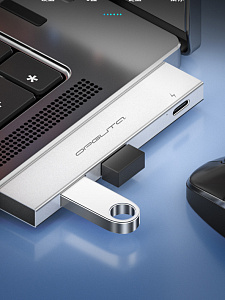 Орбита OT-PCR24 Серебро концентратор USB 2.0 (2*USB+Type-C)