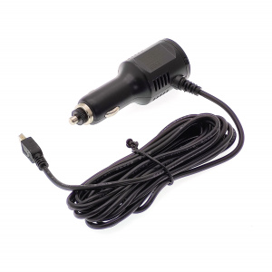 Зарядное устройство для видеорегистратора и навигатора miniUSB + USB TDS TS-CAU63