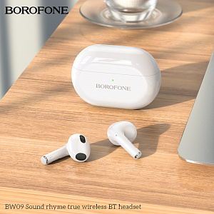 BOROFONE BW09 Белые наушники - гарнитура (bluetooth)