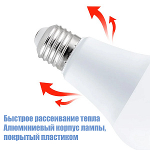 Лампочка светодиодная E27 с пультом управления 9Вт Огонёк OG-LDP39