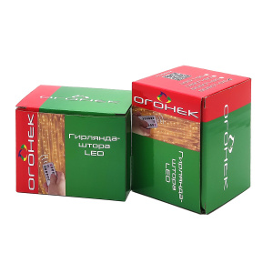 Огонек OG-LDG08 гирлянда-штора с крючком LED Белая теплая (3х3м,300 ламп,USB)