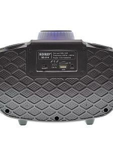 SDRD SD-314 Черная Караоке система (2 микр, Bluetooth 4.2)
