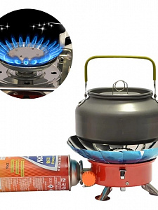 Плитка газовая туристическая с ветрозащитой Огонек OG-TRD03