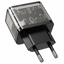 HOCO N34 Черный ЗУ с TYPE-C/USB (PD20W+QC3.0, 3000mA)