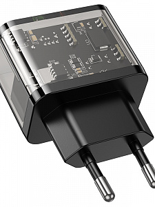 HOCO N34 Черный ЗУ с TYPE-C/USB (PD20W+QC3.0, 3000mA)
