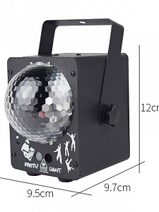 Световая установка Диско шар с лазерами Огонёк OG-LDS20