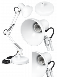 Огонек OG-LDP35 Белый светильник настольный (E27) НЕ В ЗАВОДСКОЙ КОРОБКЕ