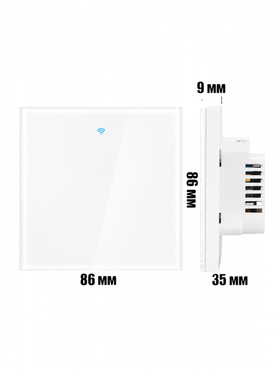 Умный выключатель с Алисой одноклавишный Wi-Fi 10A Орбита OT-HOS12