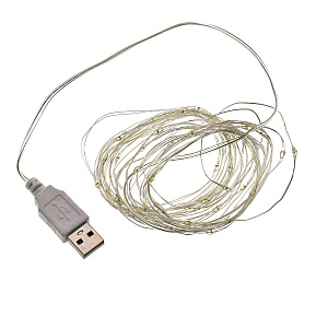 Огонек OG-LDL08 Белая светодиодная лента 5м (USB)